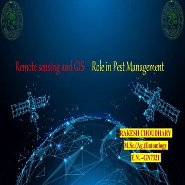 remote sensing and GIS -role in pest managment