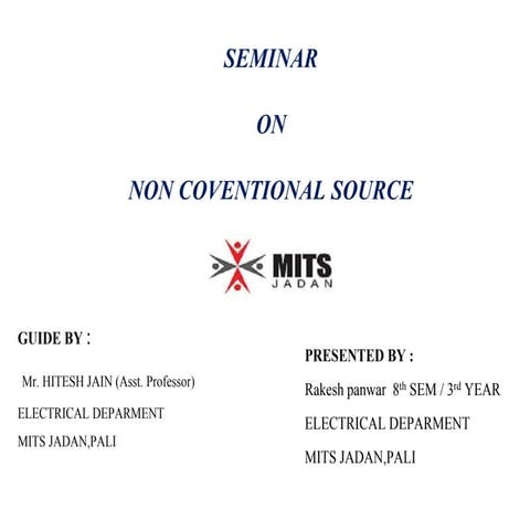 NON CONVENTIONAL SOURCE