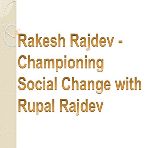 Rupal Rajdev - A Beacon of Devotion to Social Wellbeing and ...