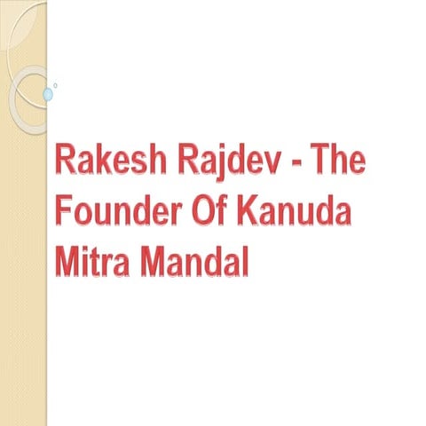 Kanuda Mitra Mandal Owned By Rakesh Rajdev – A Popular NGO Of Hope And ...