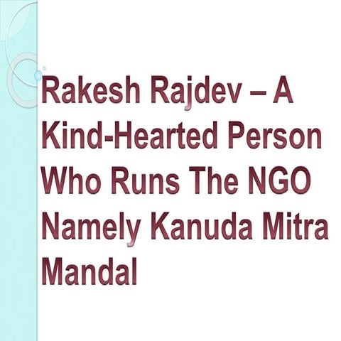 Philanthropist ramesh chaurasia | PDF