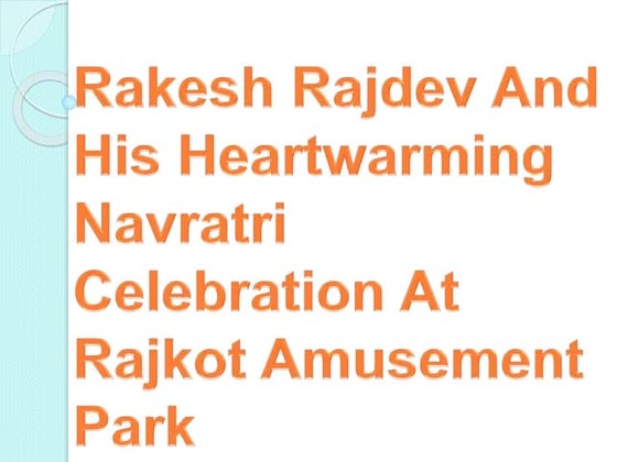 Know How Rakesh Rajdev Celebrated Navratri With Underprivileged ...