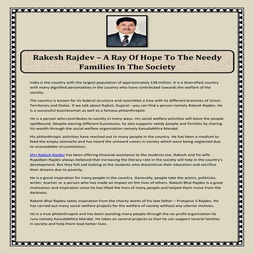 Rakesh Rajdev - The Owner Of The Rajdev Family.pptx