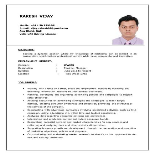 Rakesh vijay cv