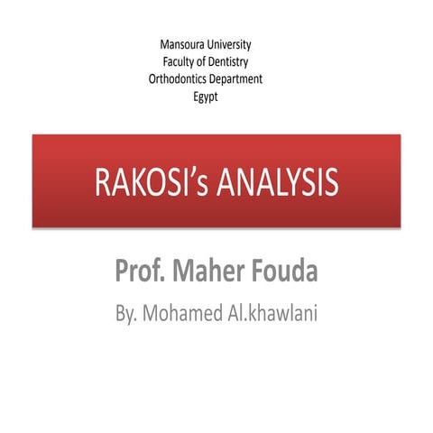 Rakosi’s analysis