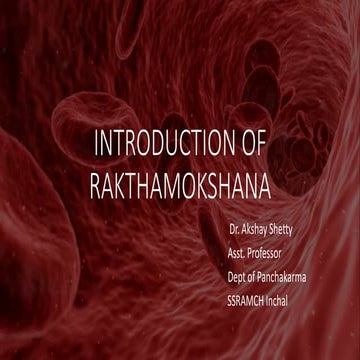 Introduction of Raktamokshana