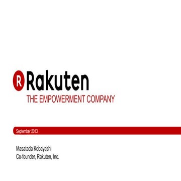 Marketplace 3.0 - Masatada Kobayashi / Co-fundador da Rakuten