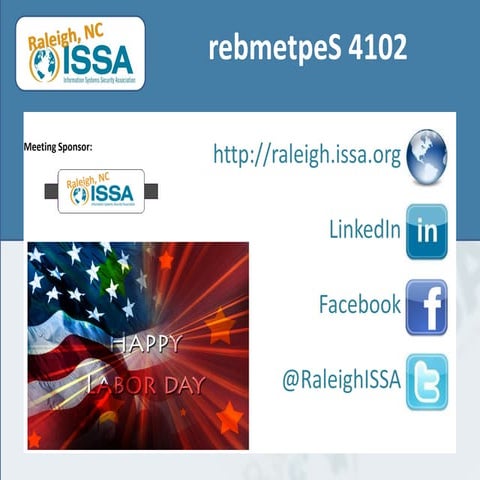 Raleigh issa chapter updates-slides-2014-9