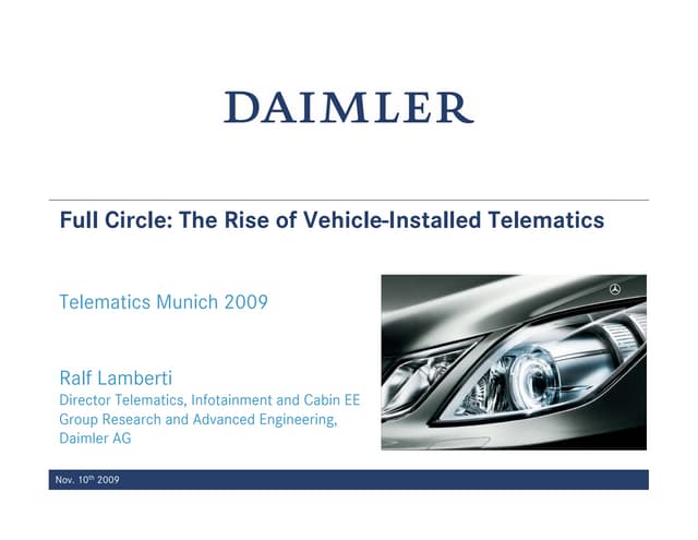 Full Circle: The Rise of Vehicle-Installed Telematics