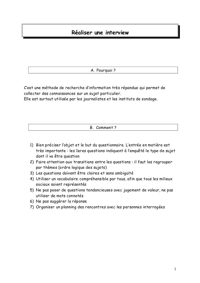 Exemple Questions Interview _ Interview collaborateur : les meilleurs ...