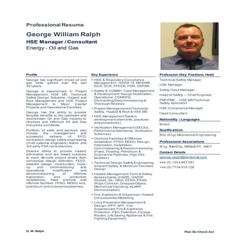 Ralph george hse manager | DOCX