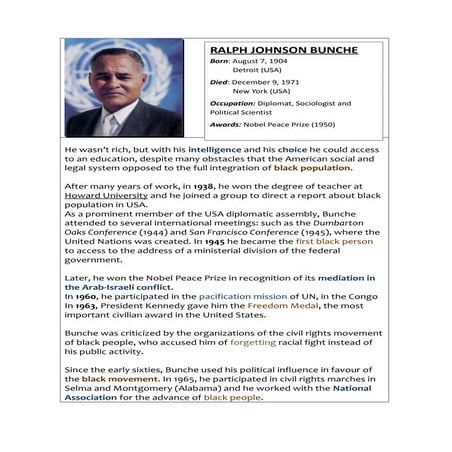 Ralph Johnson Bunche | PDF