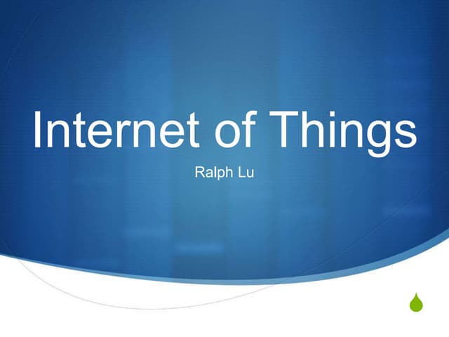 Internet of Things - Lu, Ralph