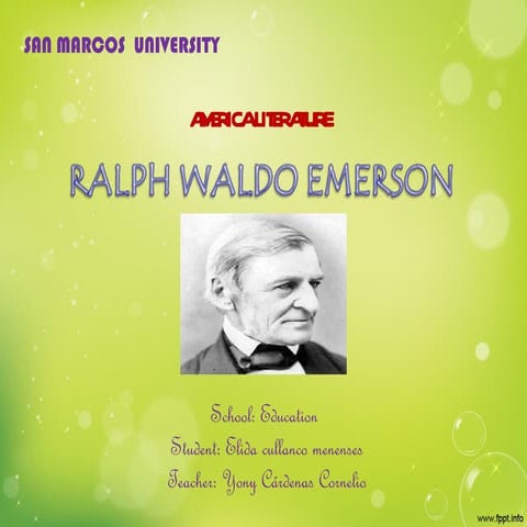 Ralph Waldo Emerson | PPT