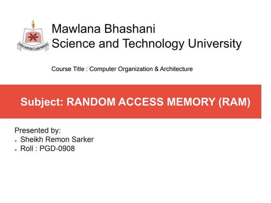 Random access memory | PPT
