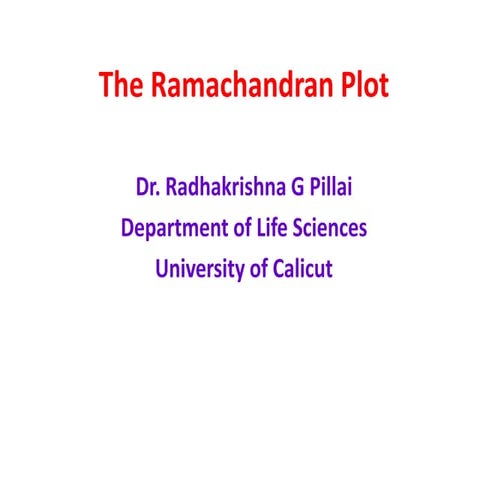 Ramachandran plot