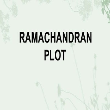 Ramachandran plot
