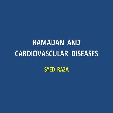 Ramadan  and  Cardiovascular Disease
