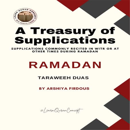 RAMADAN TARAWEEH DUAS 2025 -  Treasure of Duas.pdf