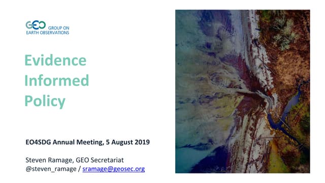 Ramage EO4SDG keynote August 2019