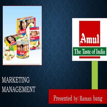 Project on amul cheese | PPTX