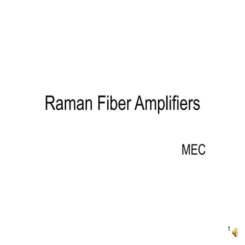 Raman amplifiers