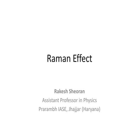 Raman effect