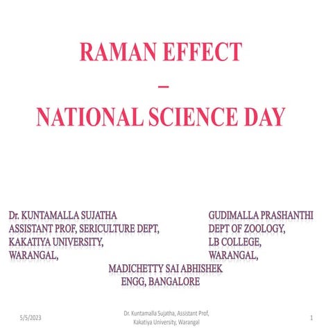 Final raman effect | PPTX