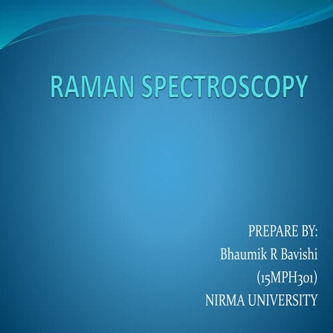 Raman spectroscopy | PPT