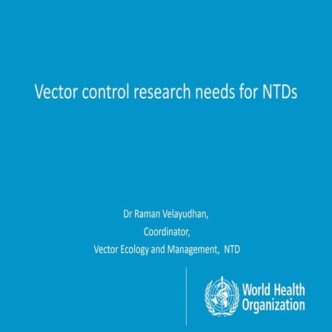 Raman Velayudhan-Enfermedades transmitidas por vectores