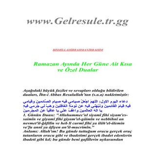 Ramazanda Ayinda Dikkat Edilecek Hu...