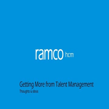 Global Talent Management Solution on Cloud