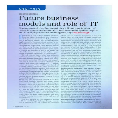 Ramco Systems - Featured in Power Today 2012