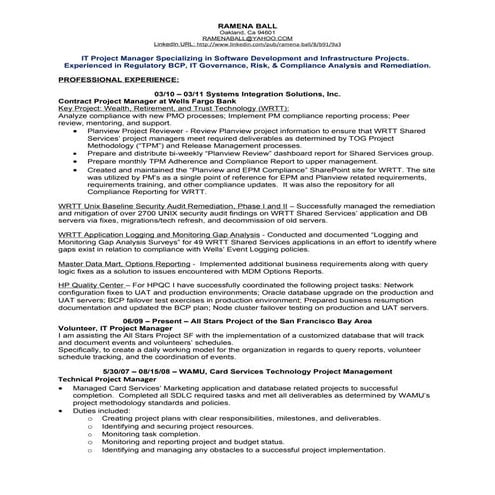 SW Development and Infrastructure  Resume