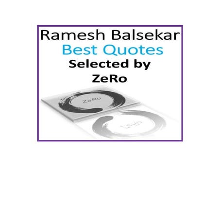 RAMESH BALSEKAR - BEST QUOTES, Selected by ZeRo