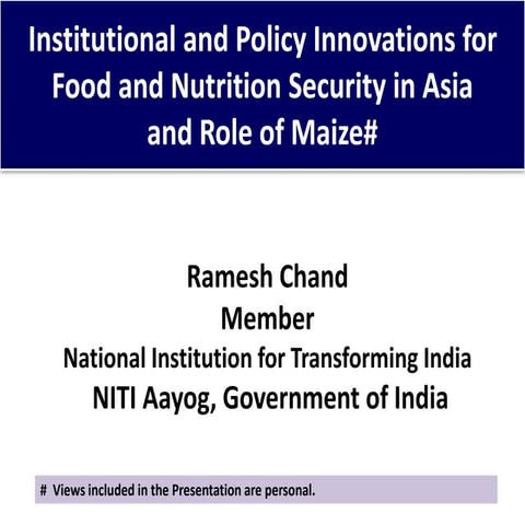 Institutional and Policy Innovations for Food and Nutrition Security in Asia ...