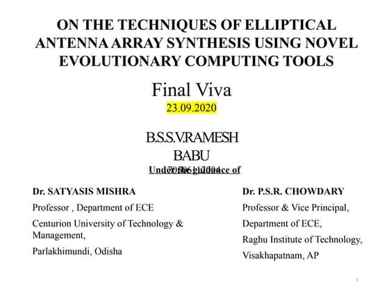 Ramesh_Pretalk_PPT_Final for eliptically