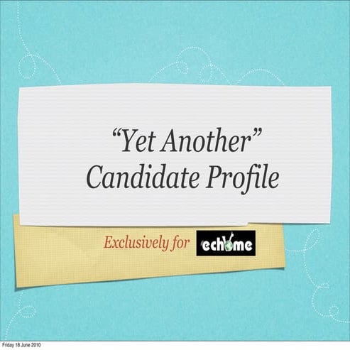 My Visual Resume for Echovme