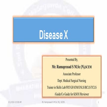 ram forum 3.pptx Disease X the upcoming pandemic