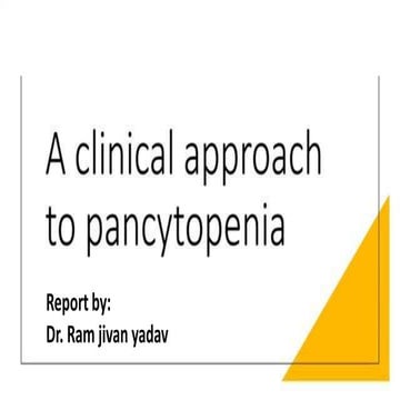 A clinical approach to pancytopnea patient