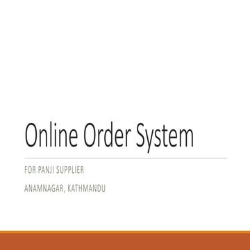 Online Order System Presentation