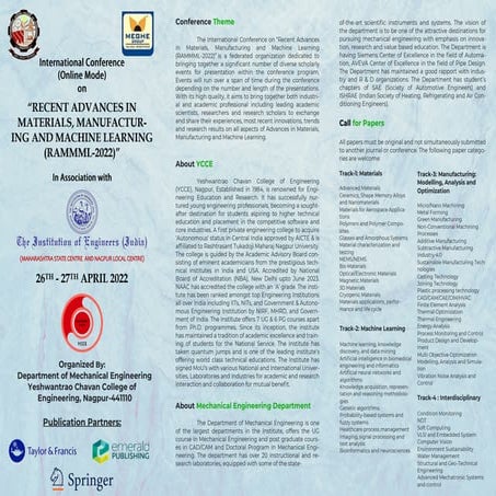 RECENT ADVANCES IN MATERIALS, MANUFACTUR-ING AND MACHINE LEARNING | PDF
