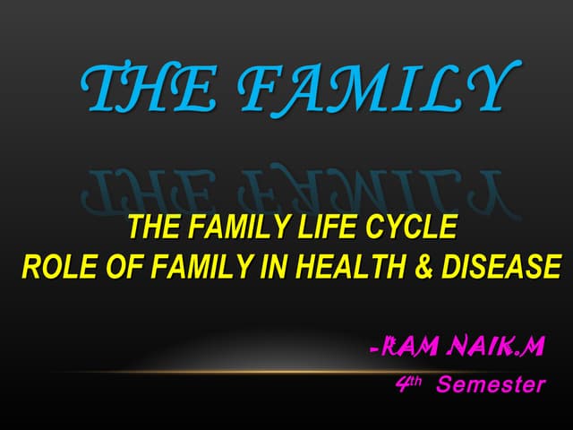 FAMILY IN HEALTH & DISEASE by RAM NAIK