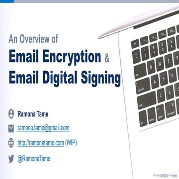 Ramona Tăme - Email Encryption and Digital SIgning