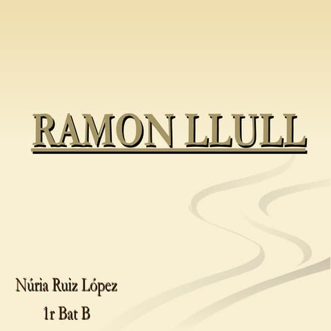 Ramon LLull | PPT