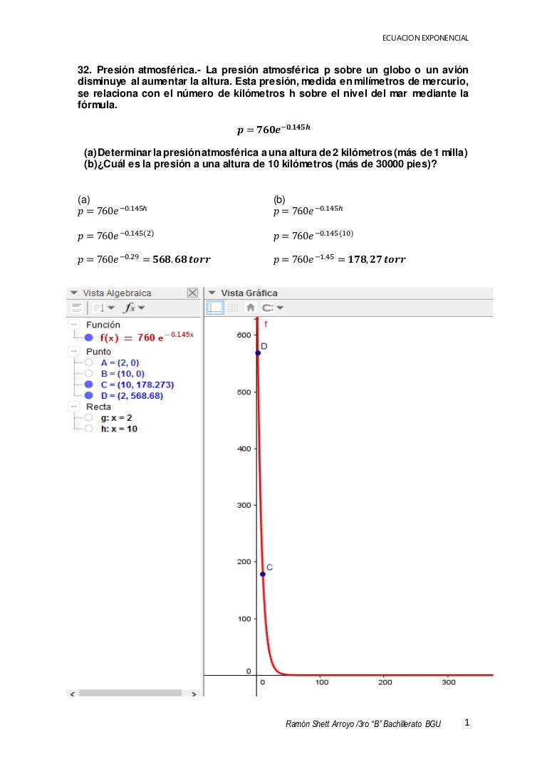 Cuanto Equivale 1 Milla En Kilometros matematicas funcion exponencial EJERCICIOS