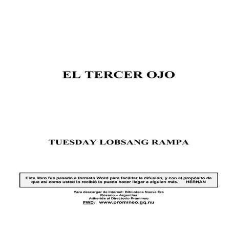 Rampa, lobsang   el tercer ojo