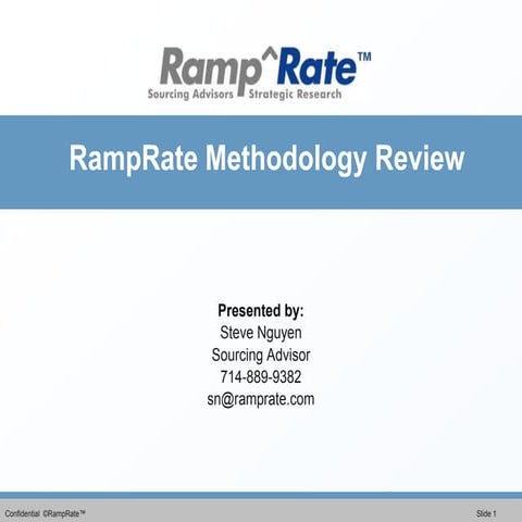 Ramp Rate Methodology Overview Sn