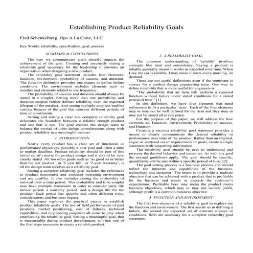 Reliability for Total Quality Management (TQM) | PPSX