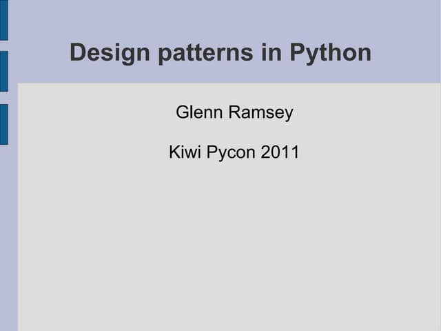 Patterns in Python